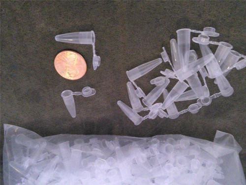 40 new teeny tiny,plastic pcr tubes with hinged caps, small for sale