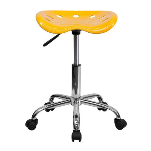 Flash Furniture Vibrant Tractor Seat and Stool Orange Yellow