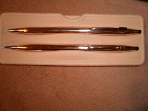 CROSS GOLD PEN AND PENCIL SET