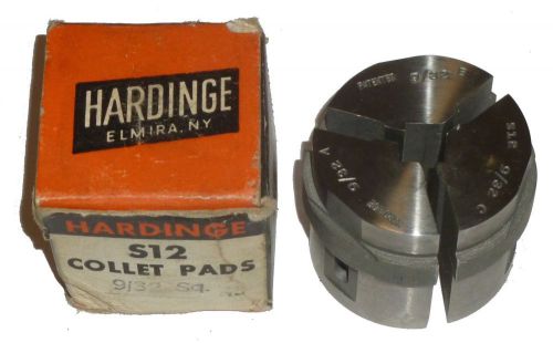 NEW 9/32&#034; SQUARE HARDINGE S12 COLLET PAD SET