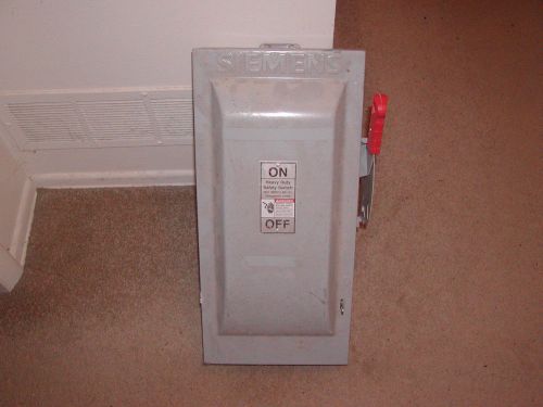 Siemens Heavy Duty Safety Switch HF363 100 Amp 600 VAC 600VDC Used Nice