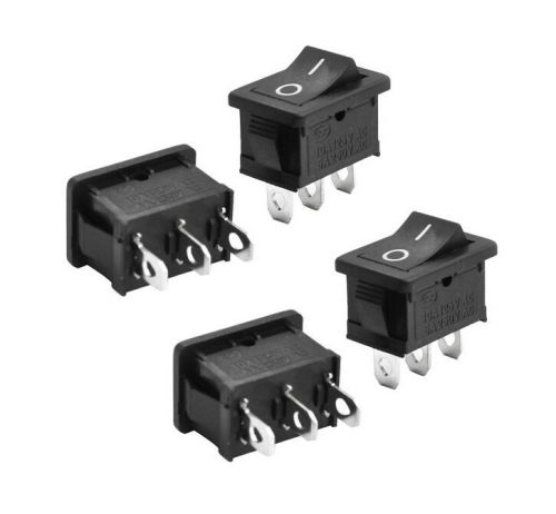 4pcs 125VAC 10A 250VAC 5A SPDT ON/OFF Snap in Boat Rocker Switch