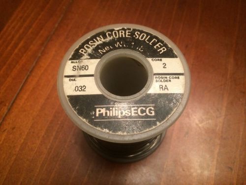 Philips ECG .032 Electronics Solder Wire 15oz. Spool SN60 Core 2 Rosin RA