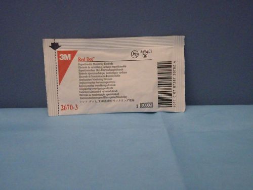 3M Red Dot Monitoring Electrodes  2670-3 Lot Of 9