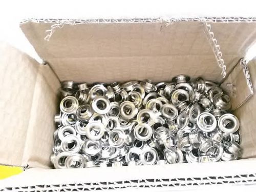 1000 #2 3/8&#034; Grommets Washers Nickel Eyelets Die Grommet Machine Hand Press Tool