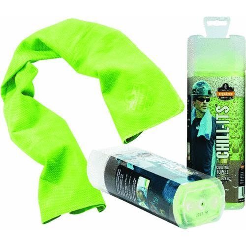 Chill-its 6602 evaporative cooling towel, hi-vis lime-1940 for sale