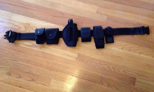 POLICE SECURITY MODULAR EQUIPMENT SYSTEM DUTY BELT  Nylon Set Black