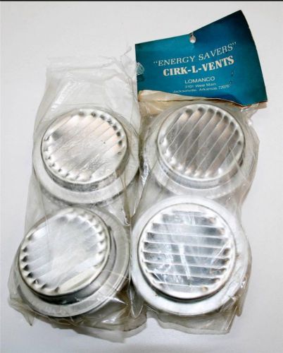 (8) VTG LOMANCO CV-3 VENTS LOT silver aluminum circle construction building NOS