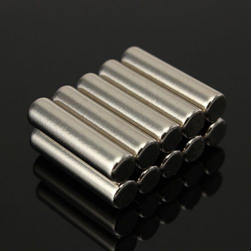 10x cylinder strong round neodymium rare ndfeb earth fridge magnets n42 5x20 mm for sale