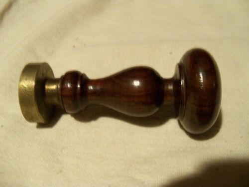 Wood and Brass Wax Seal - V.Nice!