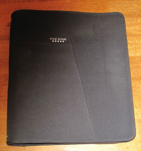 Five Star 2&#034;  Zipper Binder Black Binders &amp; Folders,Binders AND HOLE PUNCH