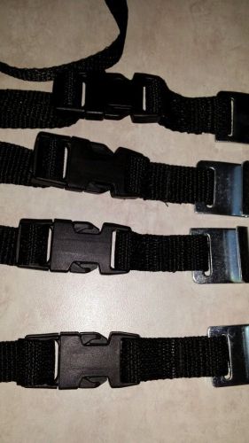 10- ITW Nexus 3/4&#034; Side release Buckles Black SR-3/4 w/ black straps 16&#034; at 1/2