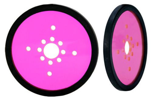 Pair of 5&#034; diameter precision disk wheels - transparent pink (595744) for sale