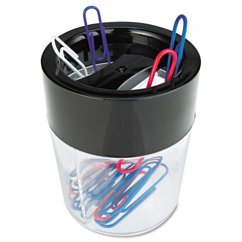 Magnetic Clip Dispenser, Two Compartments, Plastic, 2 1/2 x 2 1/2 x 3