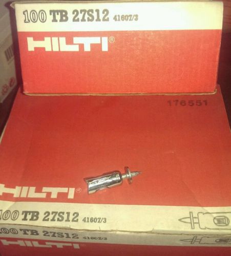 100 HILTI POWDER DRIVE PINS TB27S12