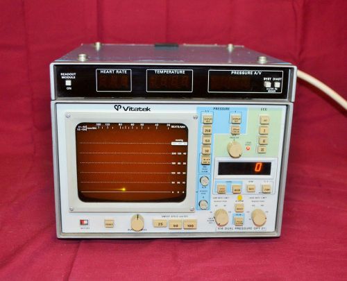 Tektronix Vitatek 414 OPT 21 Heart Rate/ ECG/ Temperature Patient Monitor   &amp;#1