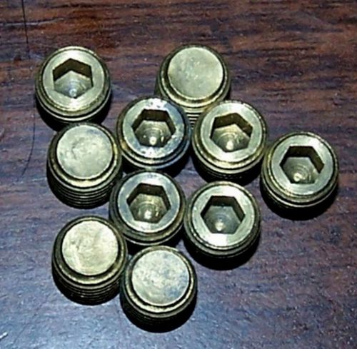 1/16 BRASS PIPE PLUGS PRECISION FASTENERS SOCKET HEAD SET SCREW (QTY 10) #9715