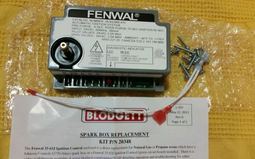 Blodgett part  20348 spark ignition box