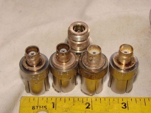 5 GENERAL RADIO RF TEST ADAPTERS 874 TYPE N BNC