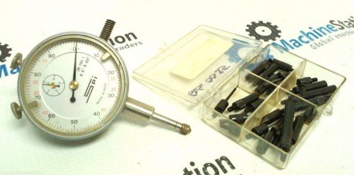 SPI SWISS PRECISION INSTRUMENT 0-1/2&#034; DIAL INDICATOR .001&#034; + POINTS SET 20-700-1