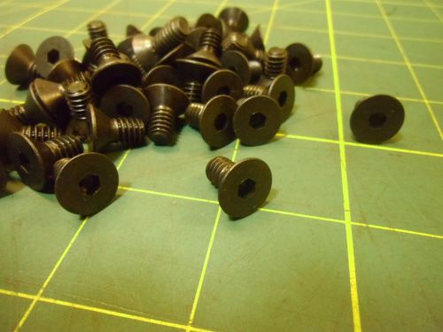 1/4-20 x 1/2 flat head cap screws black oxide (lot of 43) #53035 for sale