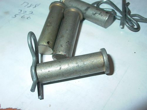 Lot of four plated steel clevis pins 1/2&#034; s 1-1/2&#034; usable with cotter pin for sale