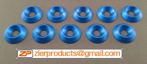 1/4 .250 *BLUE Anodized* CNC Billet Aluminum Finishing Washer Qty 10