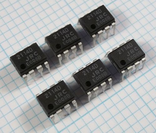 NJM2114 Dual Audio Op Amp, Improved NE5532, DIP, Lot of 6, US-based Seller