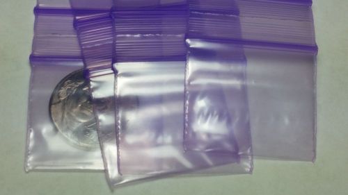 12510 Orig Apple 2.5mil Mini Ziplock Baggies (1.25&#034;x1&#034;) (1pk/100bags) PURPLE