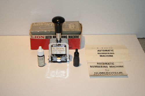 Vintage Lion C-72 auto numbering machine