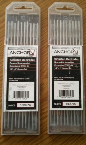 ANCHOR 1/8X7ZG ZIRCONIATED TUNGSTEN ELECTRODES 1/8&#034; X 7&#034;  10 PACK