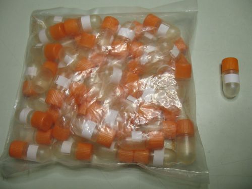 50 - Corning 1 mL Cryogenic Sample Vials - Orange Screw Top with Round Bottom