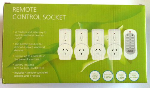 BRAND NEW Wireless Remote Control Socket 4 Sockets AU Plug AC Power Outlet