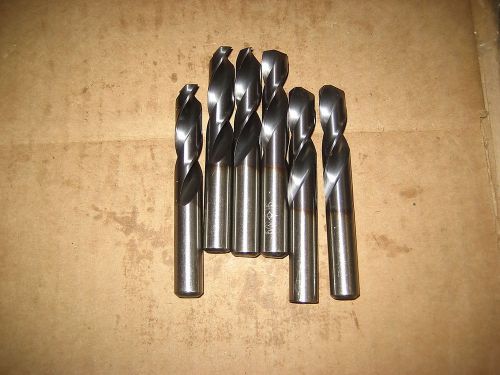 15/32 COBALT STUB DRILLS TICN COATED 6PCS (LW2656-6)