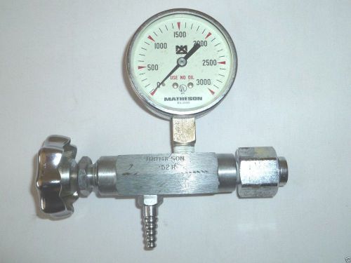 MATHESON Acetylene 52-R co2 Regulator 1 1/2&#034; 1/8&#034;MPT 63-3133 0-3000 psi Worldwde