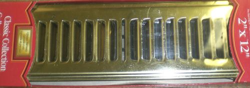 2&#034; x 12&#034; Floor Brass Register Grille NEW, NEVER USED!