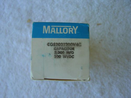 NIB MALLORY Capacitor      CGS202T200V4C