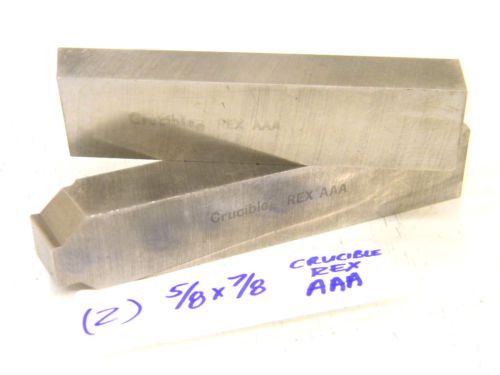 2 used crucible rex aaa 5/8&#034; x 7/8&#034; hss tool bit shanks .625&#034; x .875&#034; for sale