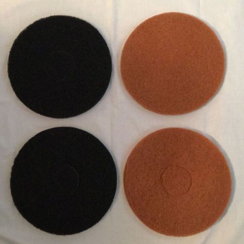 Four (4)  Floor Machine Scrubbing Pads 12&#034; Diameter