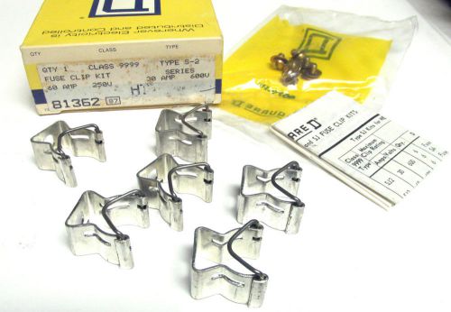 NIB .. Square D Fuse Clip Kit 30A, 600V Type S-2 Cat# 81362  .. VI-219