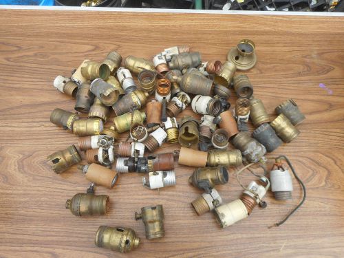 L2506- Lot of Vintage Light Socket Parts- Antique Lighting