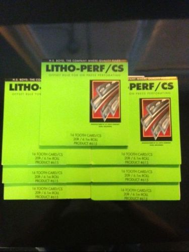 HS Boyd Litho-Perf Perforating Rules 16 Tooth Card / CS