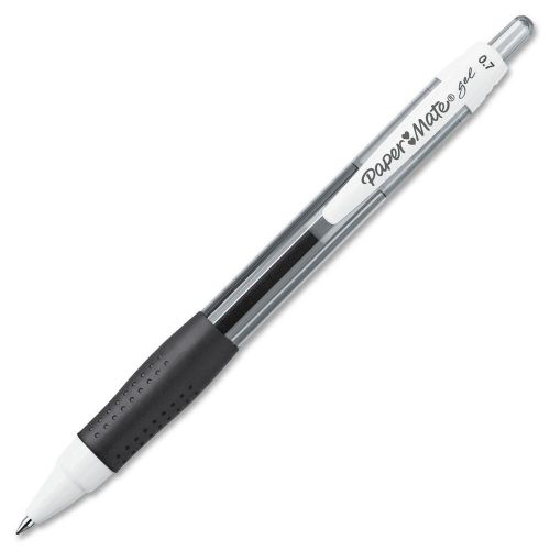 12 Paper Mate 1746324 Gel Retractable Pen 0.7mm Point 1 Dozen Black ink