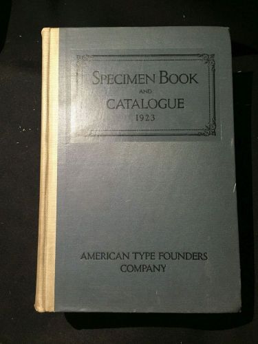 1923 AMERICAN SPECIMEN BOOK of TYPE STYLES Catalogue TYPOGRAPHY Fonts DESIGN