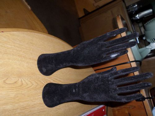 2  Black Plastic Mannequin Hands For Rings.