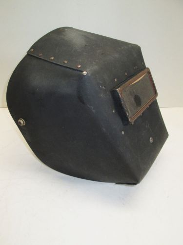 VINTAGE INDUSTRIAL MARQUETTE #10 RIVETED WELDING HELMET IRONWORK STEAMPUNK