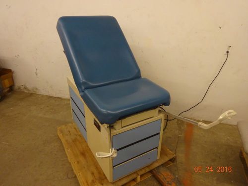 Hamilton E Series Manual Exam Table (Slate Blue Upholstered Top)