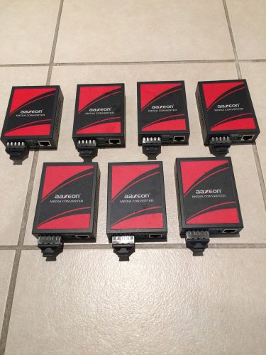 aaxeon media converter fcu-2802sc lot of 7