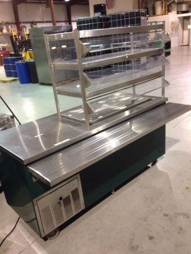 74&#034;COMMERCIAL REFRIGERATED CAFETERIA STYLE DESSERT SERVING LINE By Colorpoint
