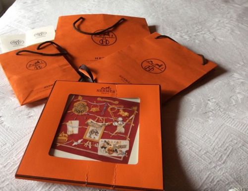 Three Hermes Shopping Bags And More